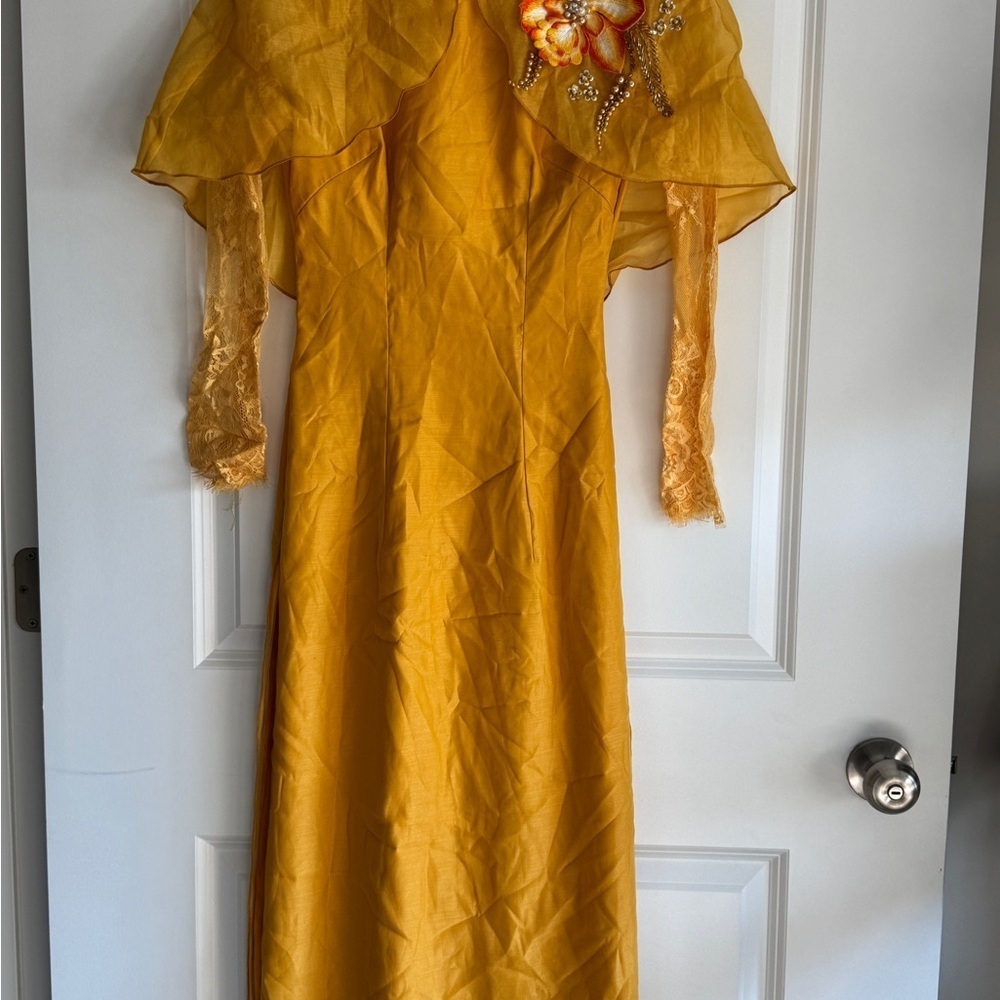 Ao Dai Vietnamese Long Dress - with Pants (Free Priority shipping) - Picture 11 of 11